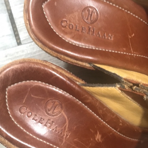 Cole Haan Warm Brown Suede & Leather Slip-On Clogs size 10 - Picture 3 of 11